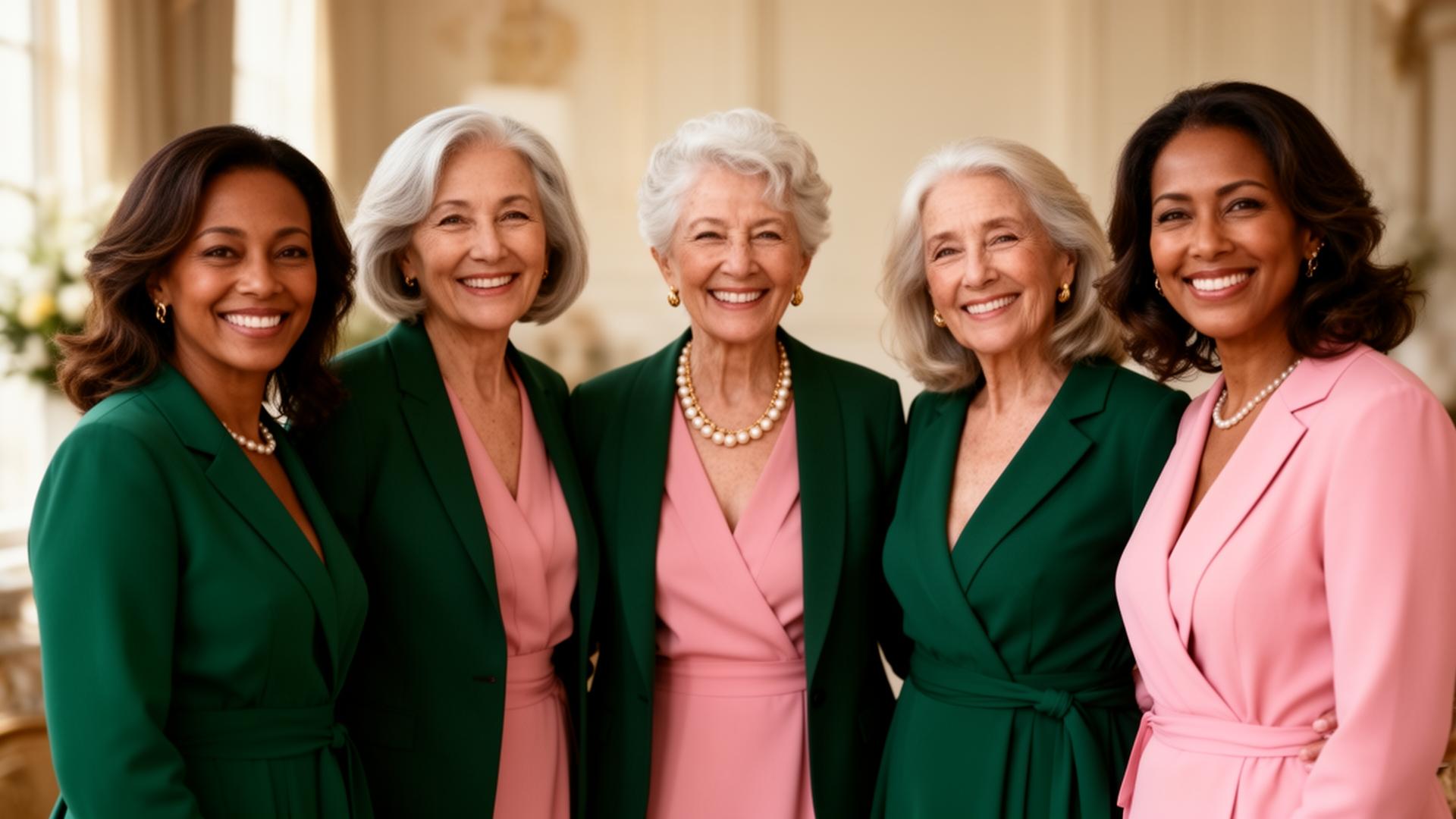Women of diverse generations standing together in support